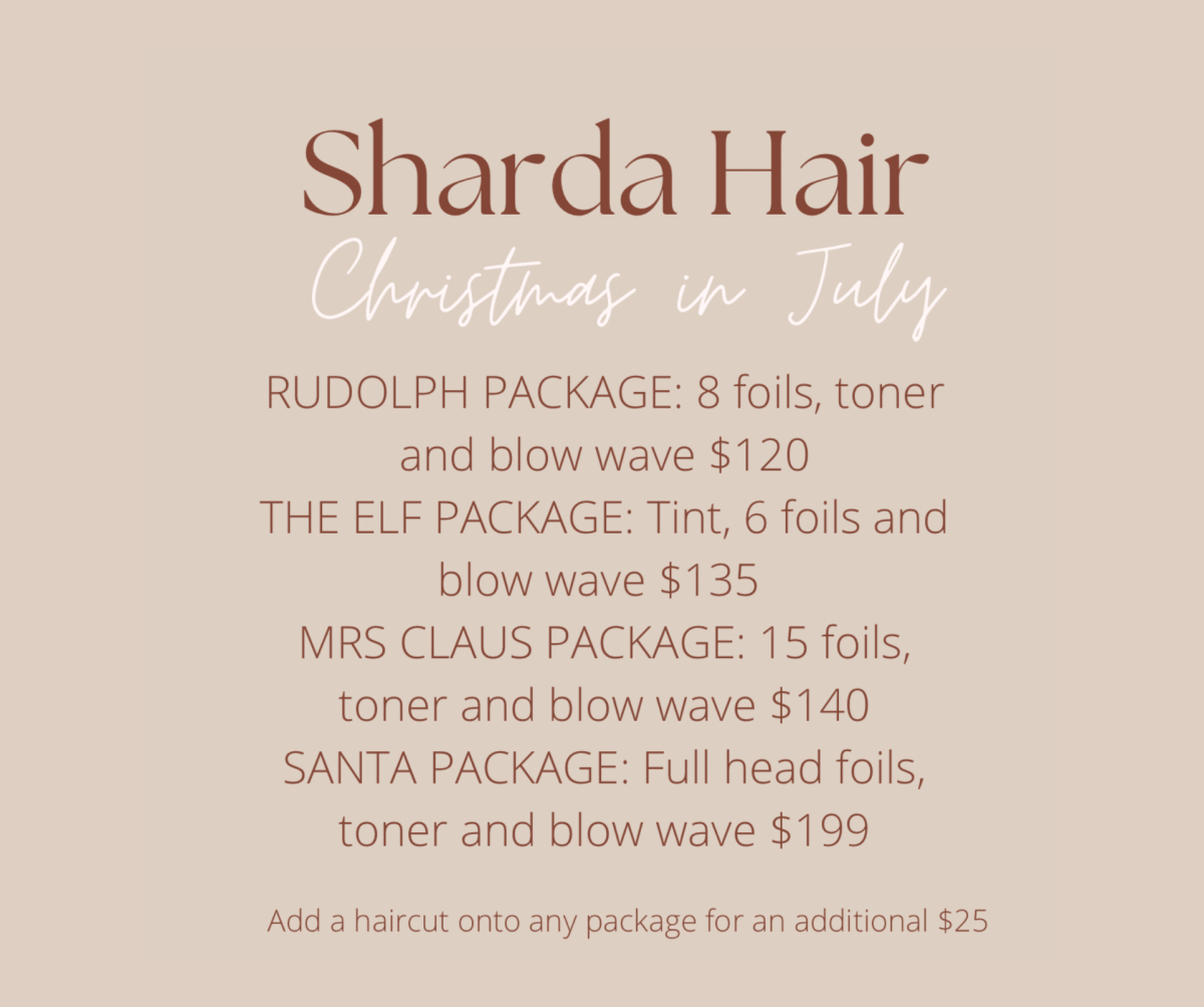 Christmas in July Specials at Sharda Hair